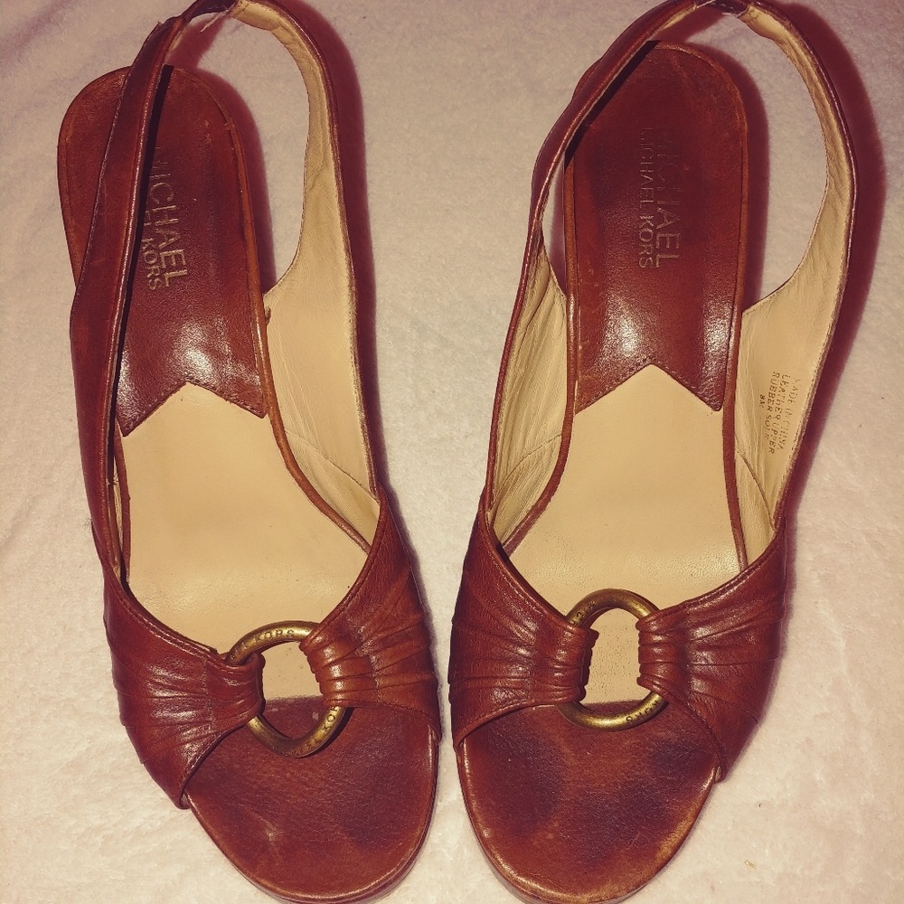 Brown Michael Kors wedges